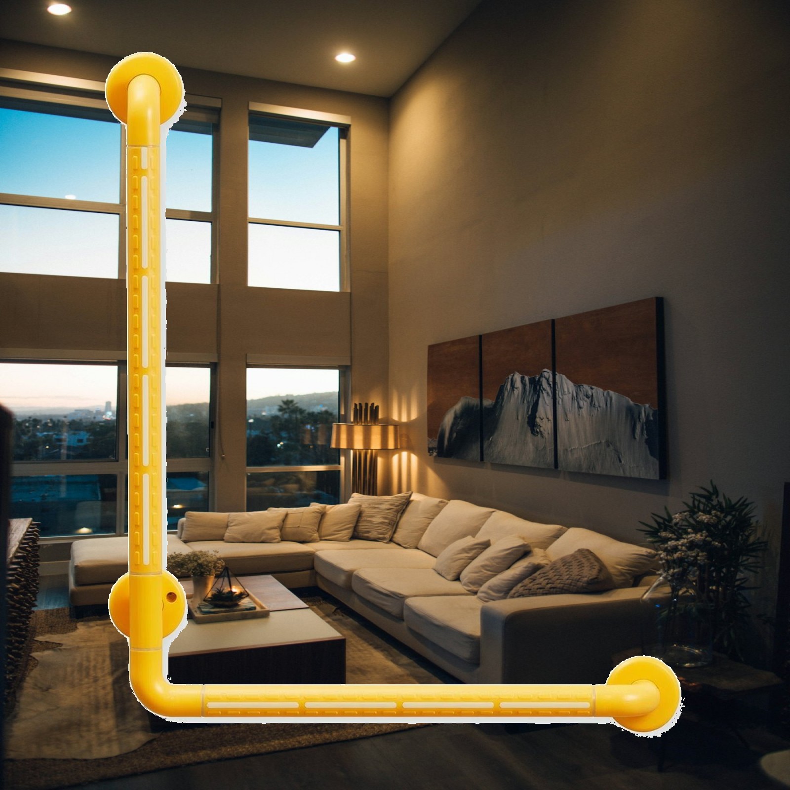 Hardware - L-Shaped Grab Bar Wall-Mounted Grab Bar
