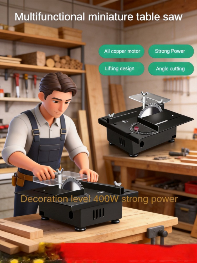 400W mini desktop mini table s - Mini Table Saw For Woodworking recension och pris