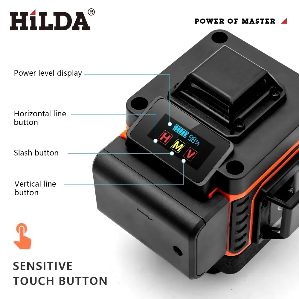 HILDA 16/12Lines 4D Laser Leve - Laser Level 16 Lines 4D Green recension och pris