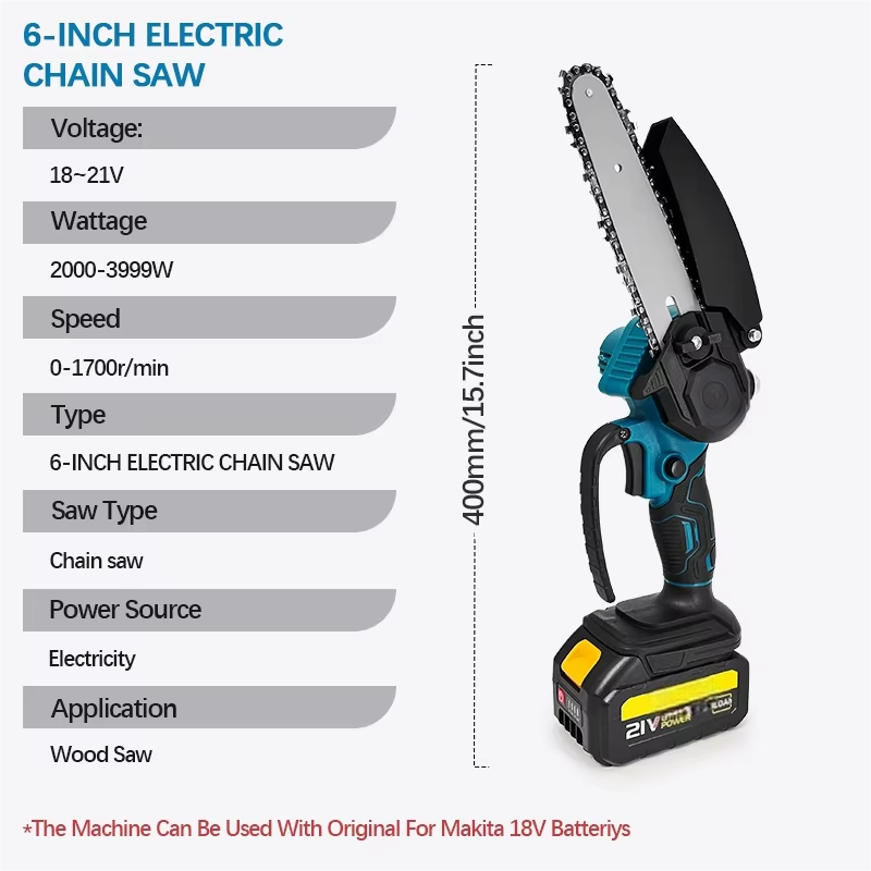 1700RPM 6 Inch Mini Li-Ion Ele - Mini Electric Chainsaw 6 Inch recension och pris