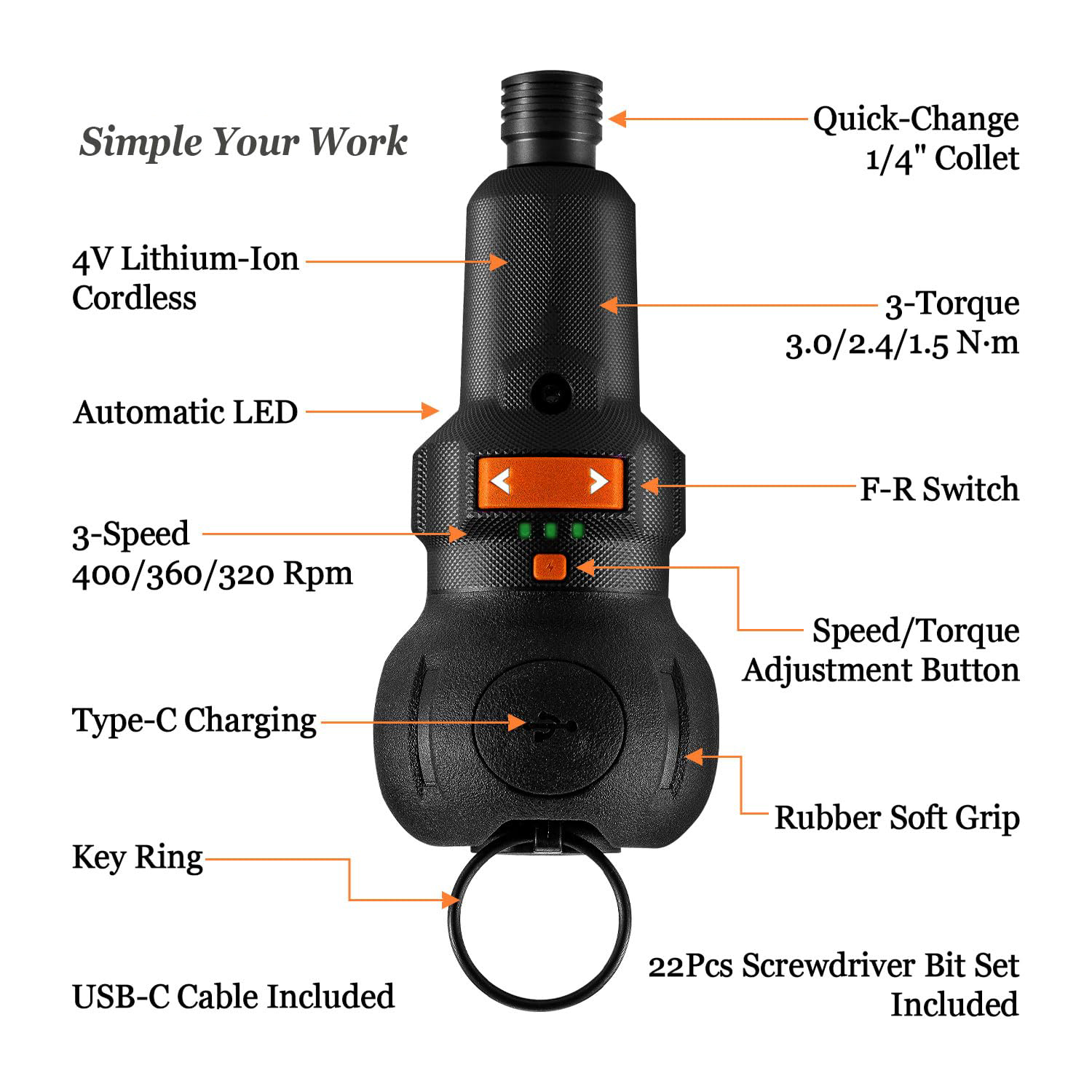 Cordless Electric Screwdriver  - Electric Screwdriver Rechargeable Usb recension och pris