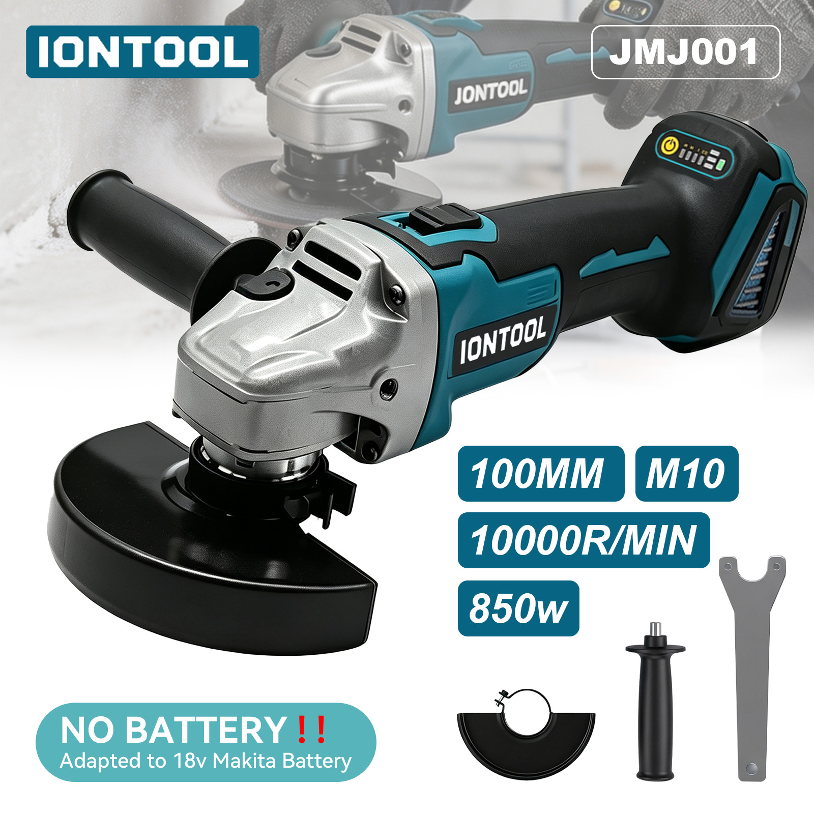 IONTOOL 850W 100mm Cordless An - Brushless Angle Grinder Battery Powered recension och pris