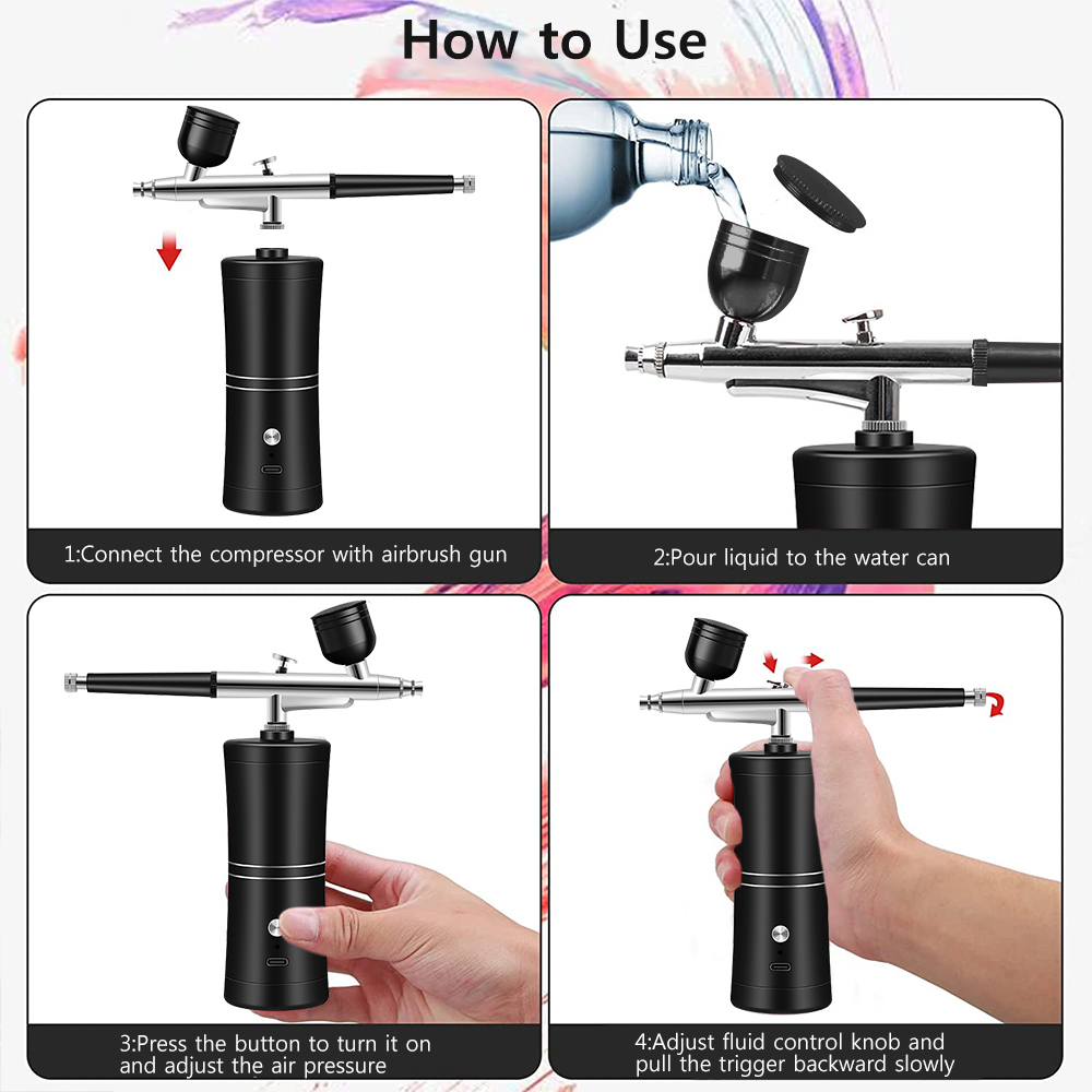 Rechargeable Mini Airbrush Kit - Airbrush Kit With Mini Compressor recension och pris