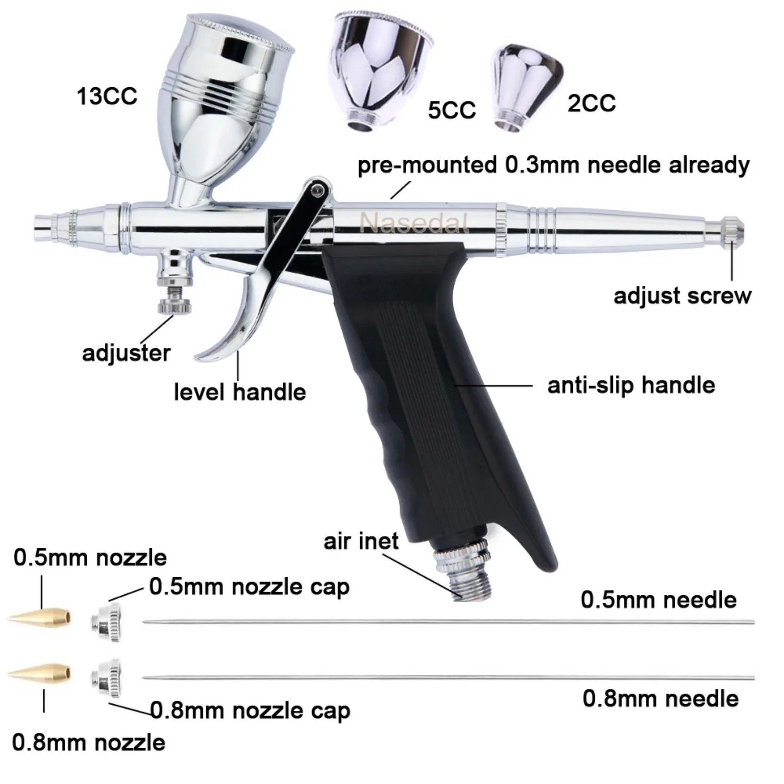 Nasedal Airbrush Air Compresso - Airbrush Kit With Mini Compressor recension och pris