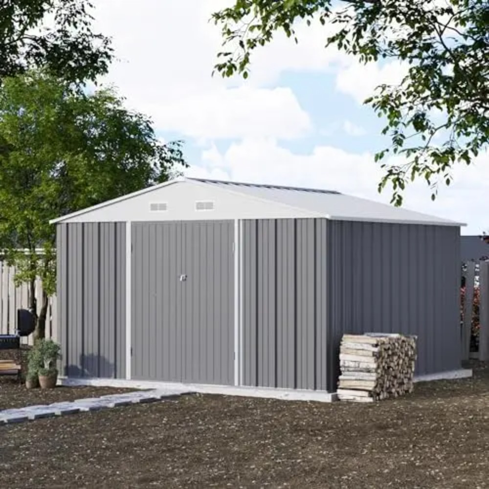 10x10 FT Metal Storage Shed, B - Garden Tools recension och pris