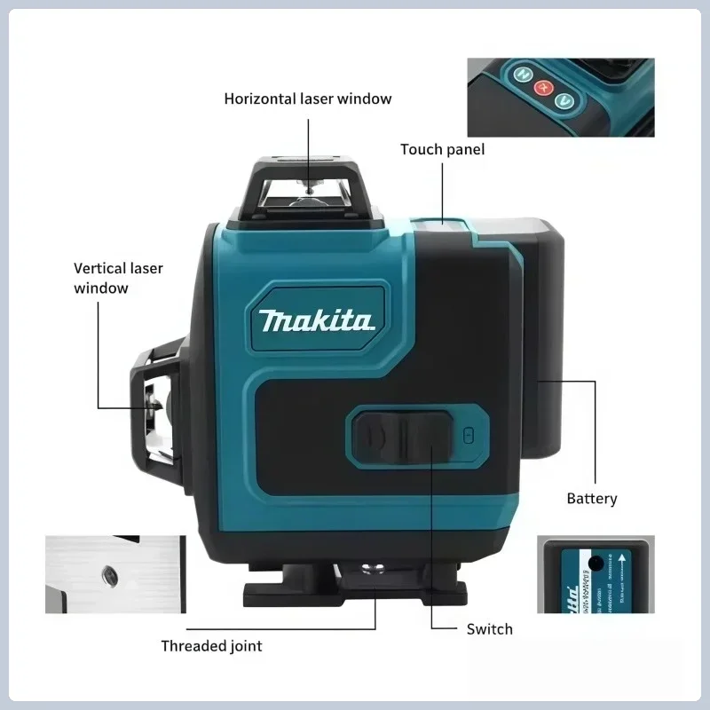 5.0Ah Max Makita 40V Battery M - Laser Level 16 Lines 4D Green recension och pris