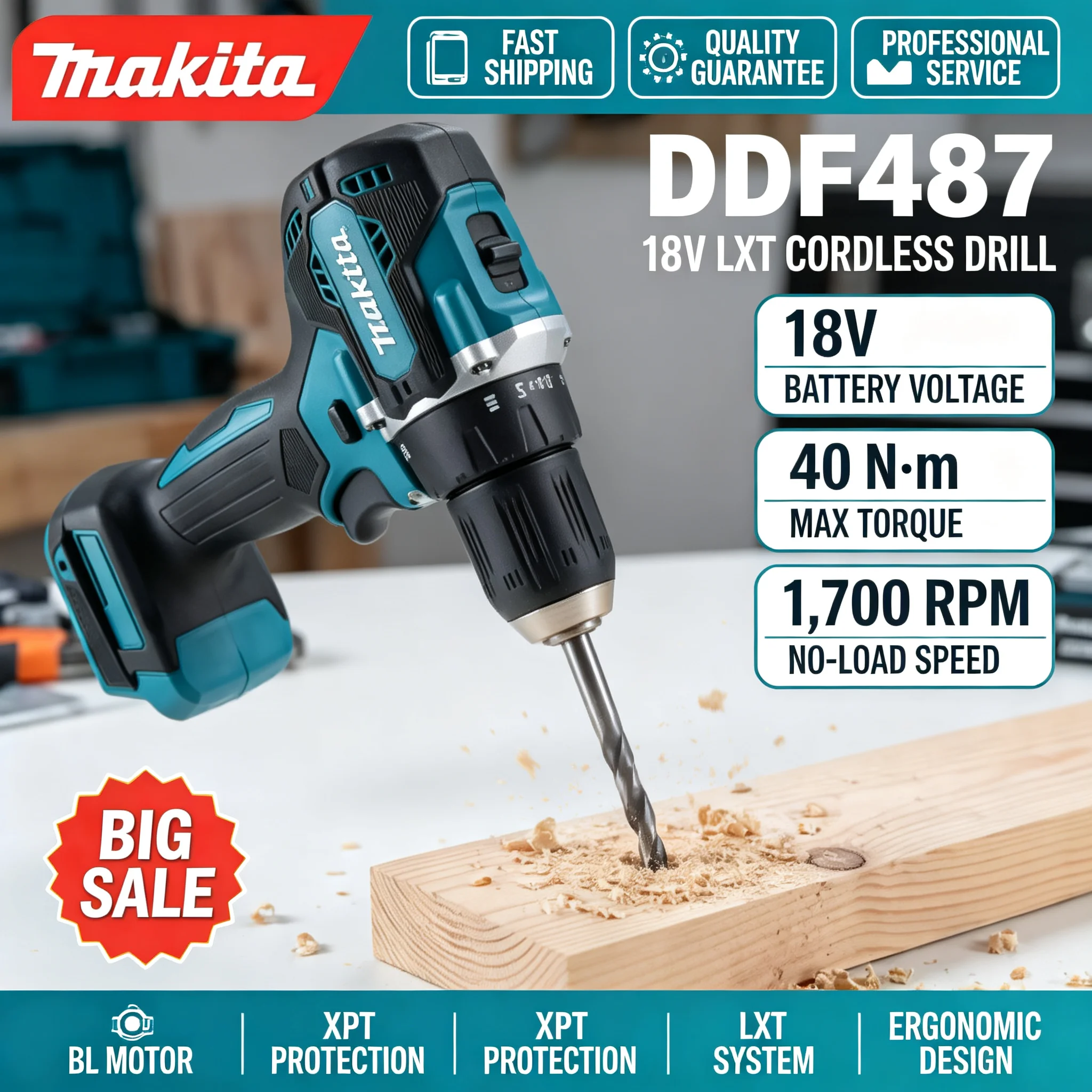 Makita DDF487 18V Cordless Bru - Brushless Cordless Electric Drill 18V recension och pris